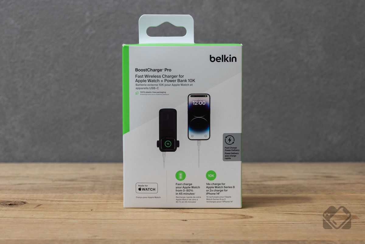 Belkin 2-in-1 iPhone + Apple Watch (モバイルバッテリー)のパッケージ外観